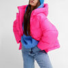 Жіночий короткий пуховик малиновий | 74278 Жіночий короткий пуховик малиновий | 74278