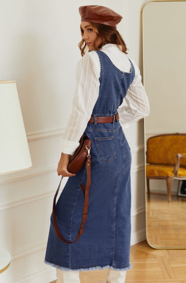 Елегантний джинсовий сарафан синій | 73852