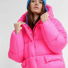 Жіночий короткий пуховик малиновий | 74278 Жіночий короткий пуховик малиновий | 74278