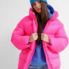 Жіночий короткий пуховик малиновий | 74278 Жіночий короткий пуховик малиновий | 74278