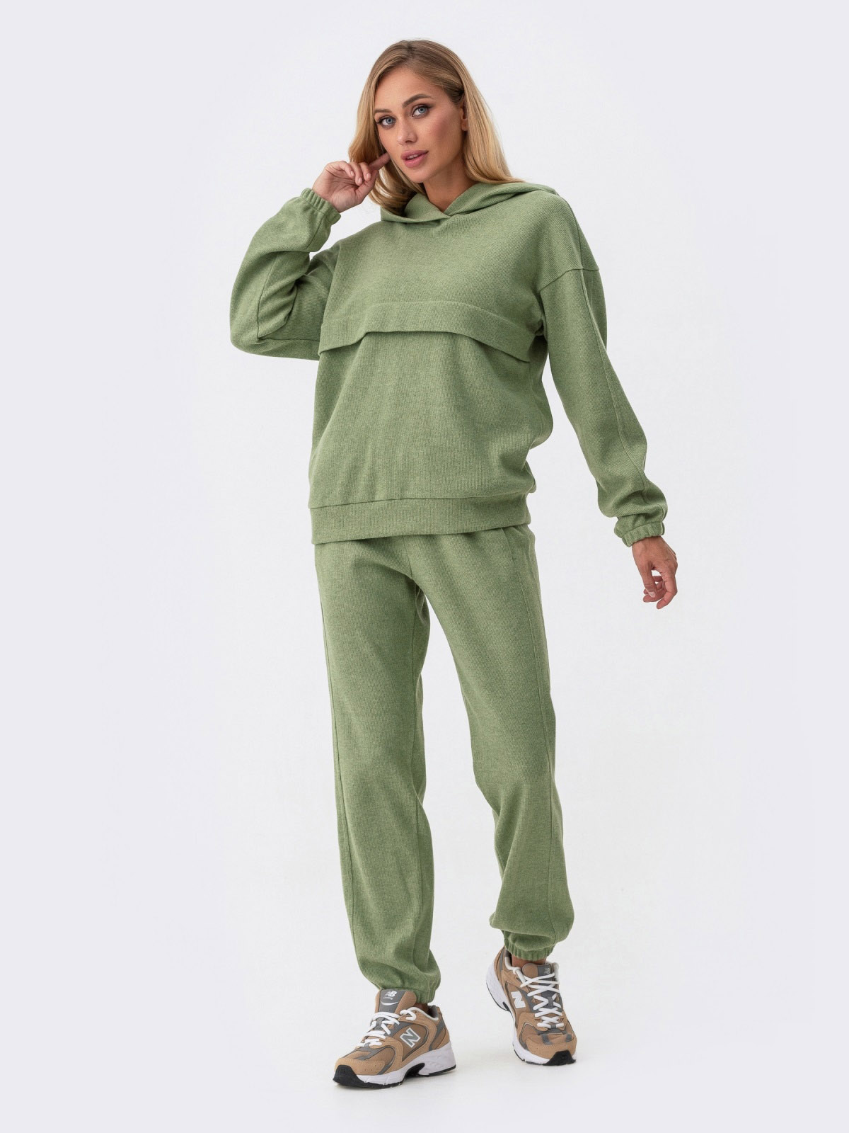 Прогулянковий костюм хакі з турецької вовни | 75076