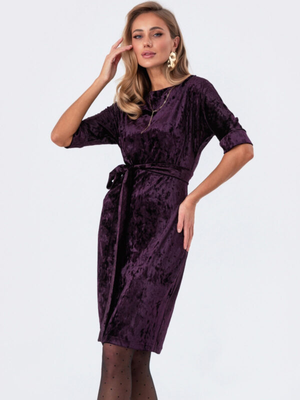Плаття з оксамиту фіолетове | 75535