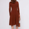 В'язана сукня плісирована теракотова | 75190 В'язана сукня плісирована теракотова | 75190