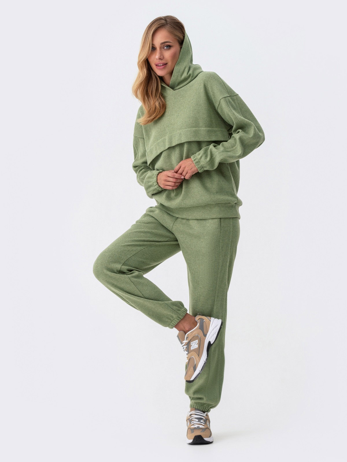 Прогулянковий костюм хакі з турецької вовни | 75076