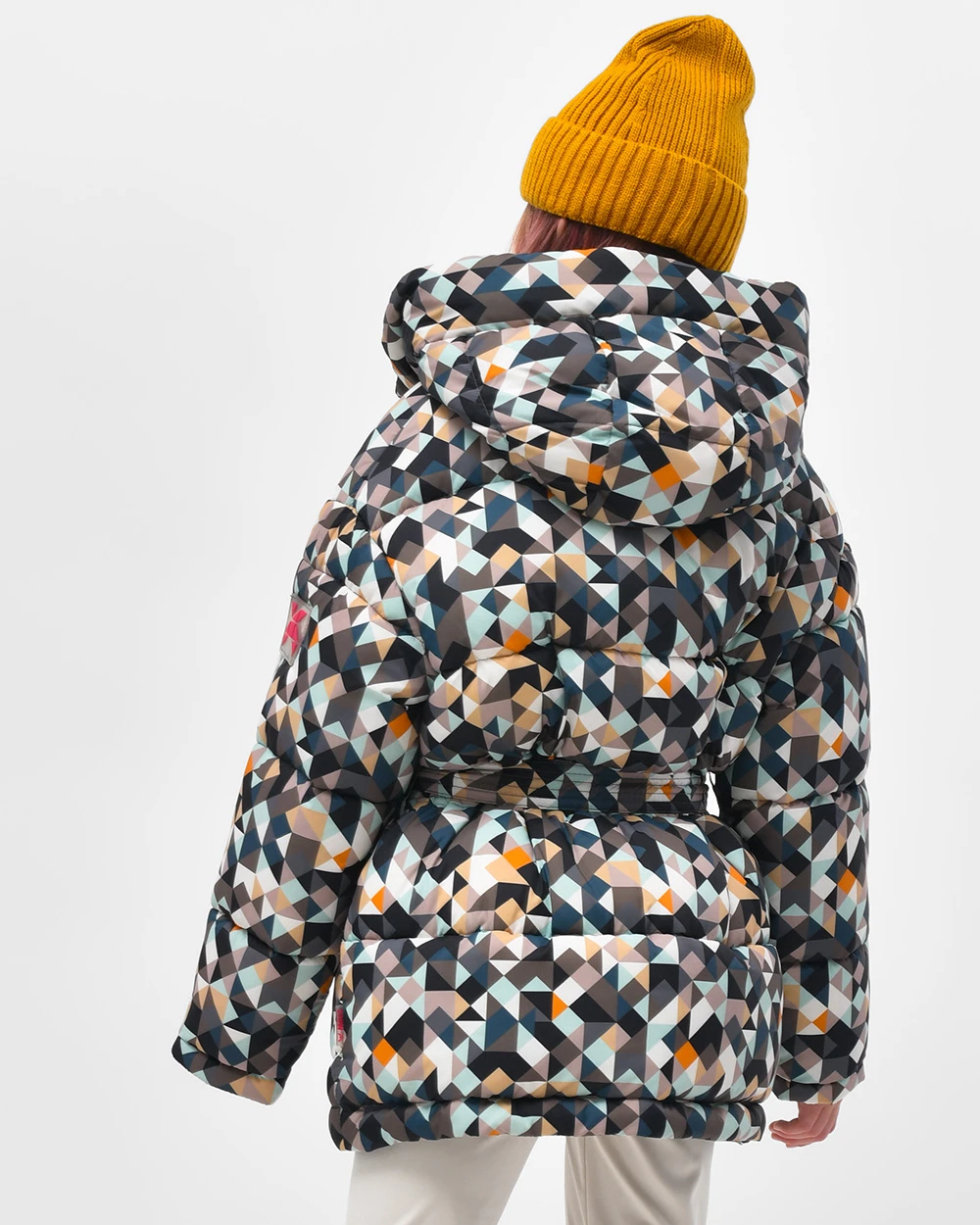 Пухова куртка для дівчаток в принт | 75115 Пухова куртка для дівчаток в принт | 75115