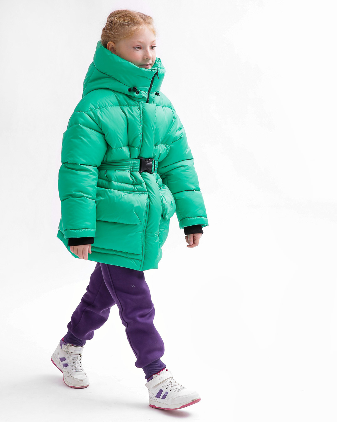 Пухова куртка для дівчаток зелена | 75086 Пухова куртка для дівчаток зелена | 75086