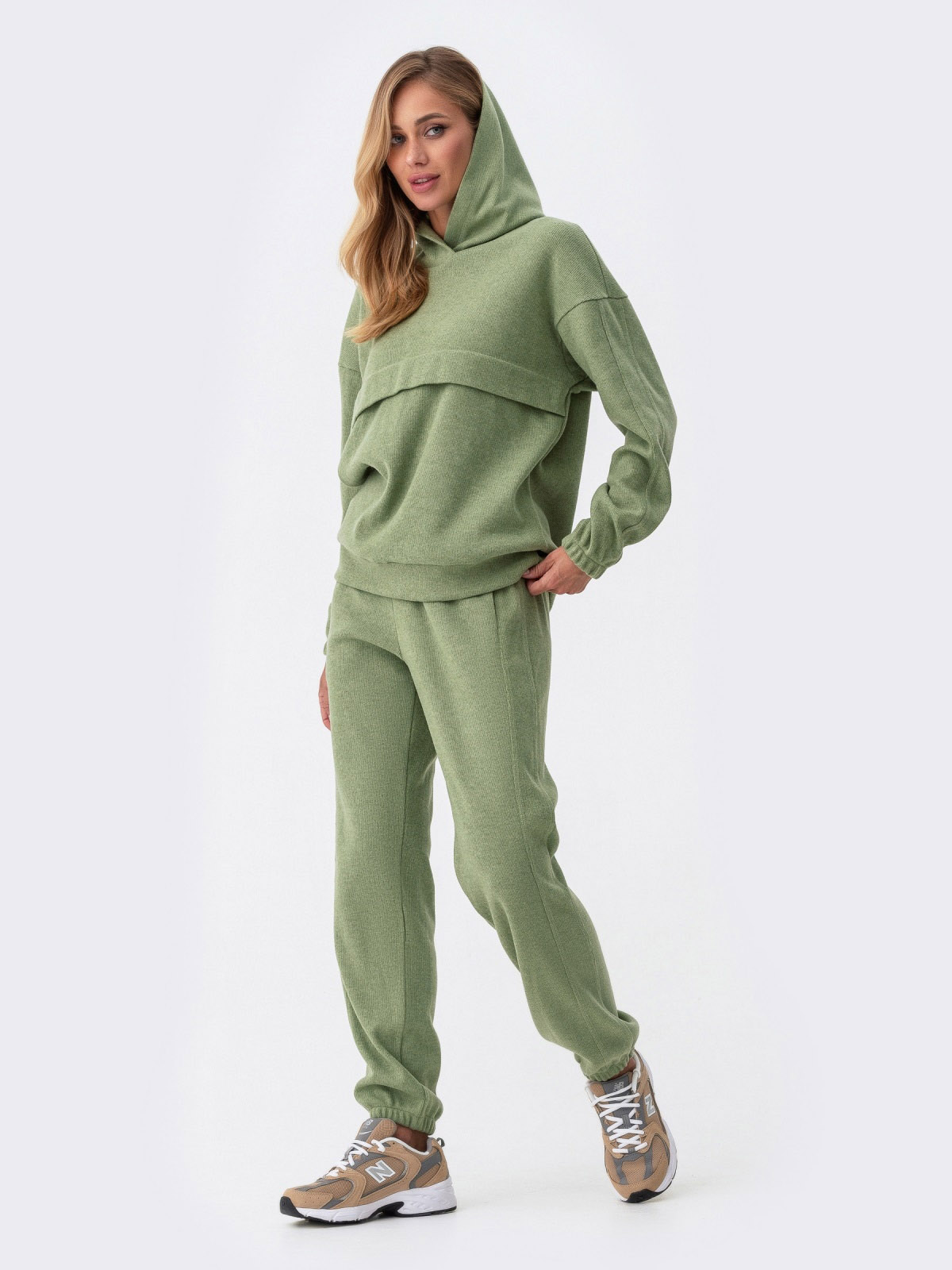 Прогулянковий костюм хакі з турецької вовни | 75076