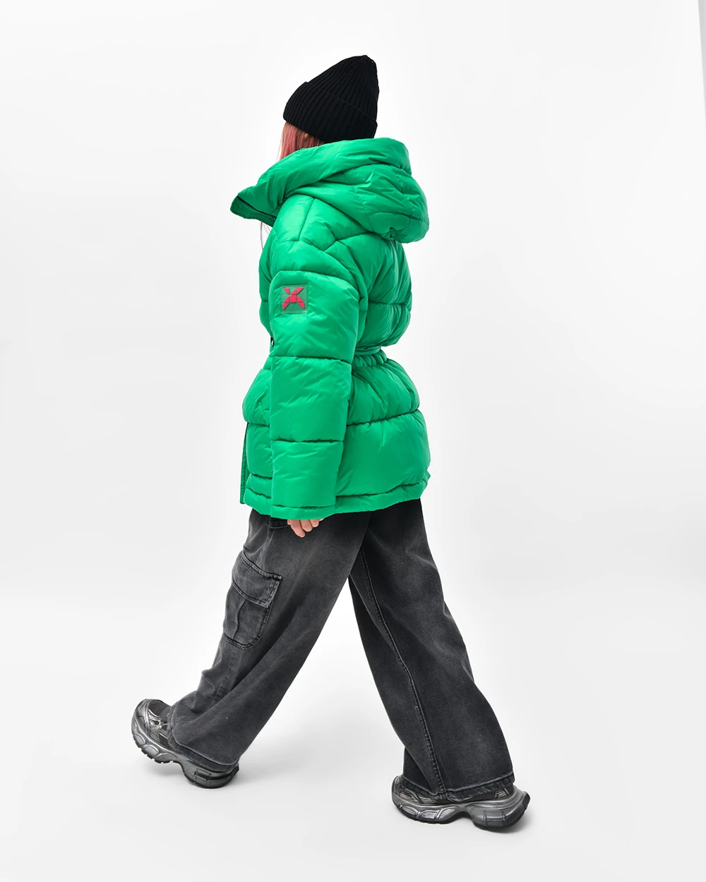 Пухова куртка для дівчаток зелена | 75086