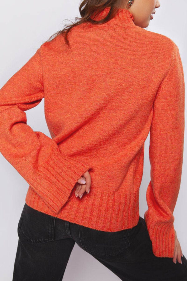 Жіночий в'язаний светр помаранчевий | 75226