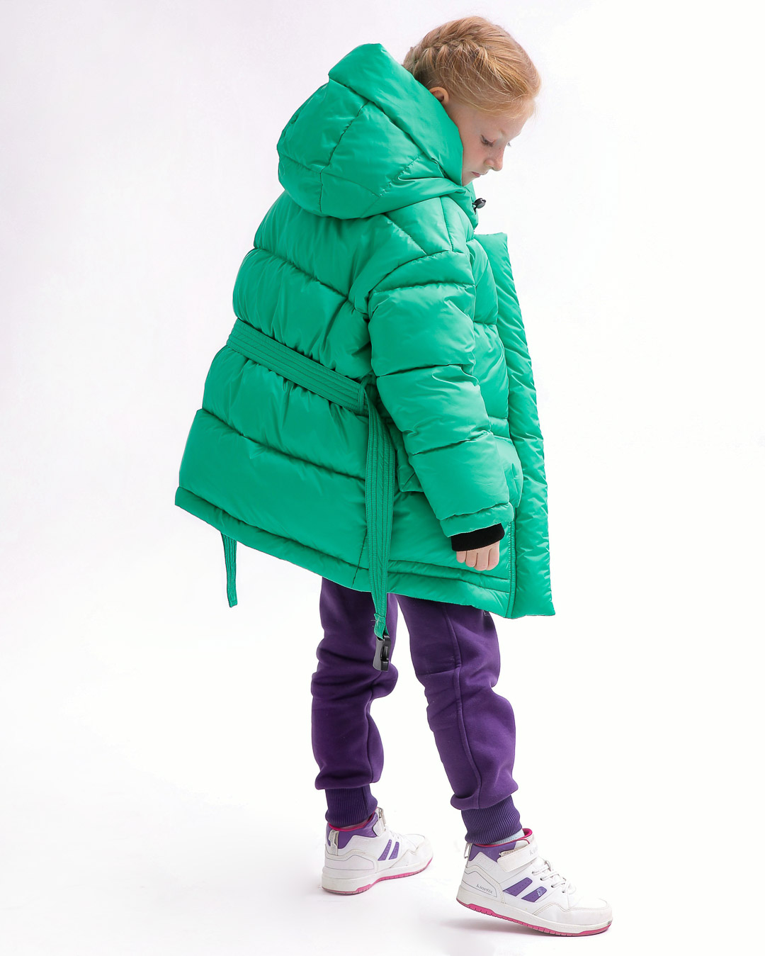 Пухова куртка для дівчаток зелена | 75086 Пухова куртка для дівчаток зелена | 75086