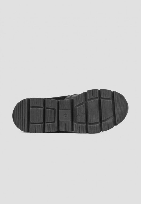 Зимові кросівки чорні зі шкіри та замші | 74962