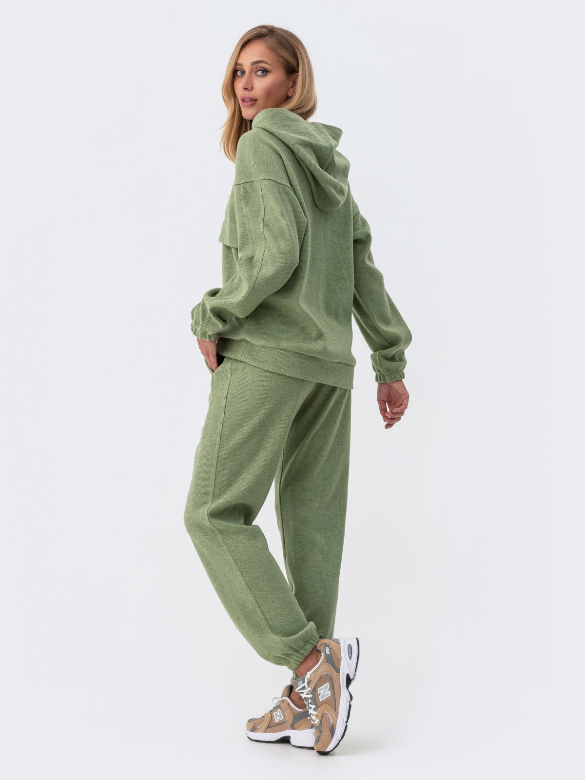 Прогулянковий костюм хакі з турецької вовни | 75076