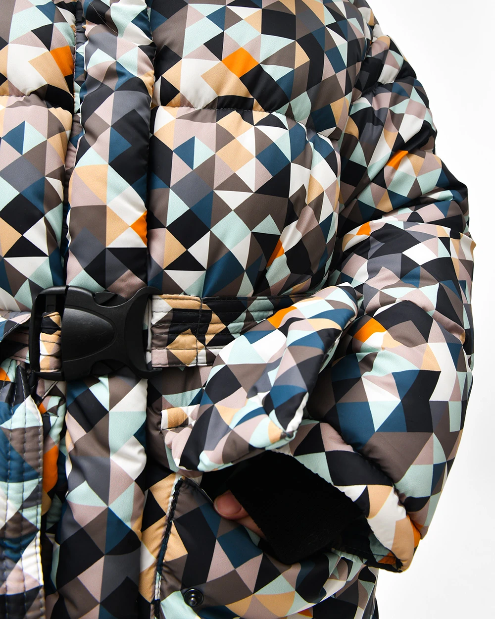 Пухова куртка для дівчаток в принт | 75115 Пухова куртка для дівчаток в принт | 75115