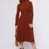 В'язана сукня плісирована теракотова | 75190 В'язана сукня плісирована теракотова | 75190