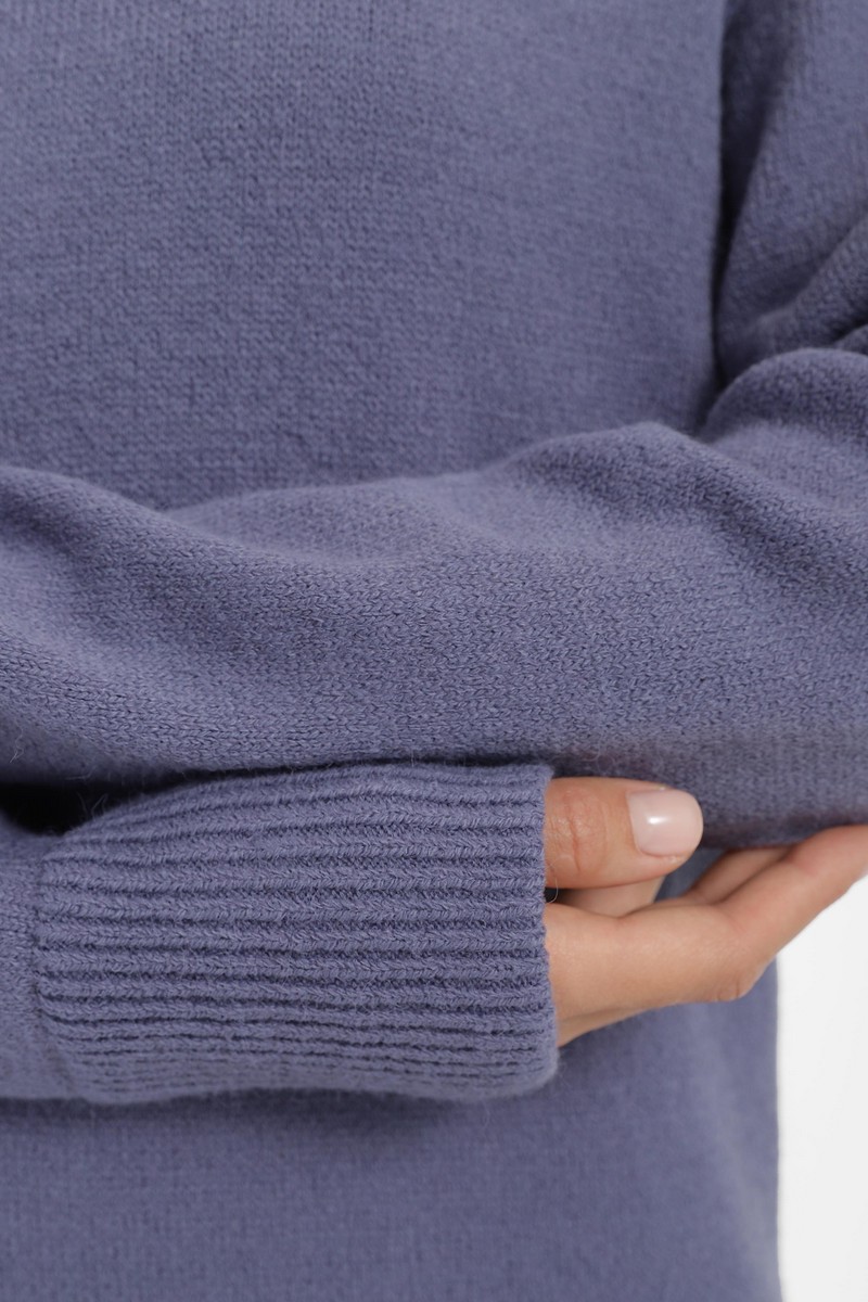 В'язане плаття фуме з коміром-хомутом | 75837 В'язане плаття фуме з коміром-хомутом | 75837