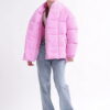 Тепла зимова коротка куртка рожева | 76060 Тепла зимова коротка куртка рожева | 76060