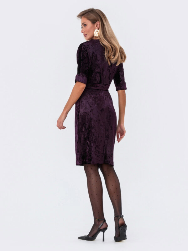 Плаття з оксамиту фіолетове | 75535