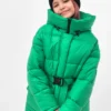 Пухова куртка для дівчаток зелена | 75086