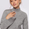Жіночий в'язаний светр сірий | 75803