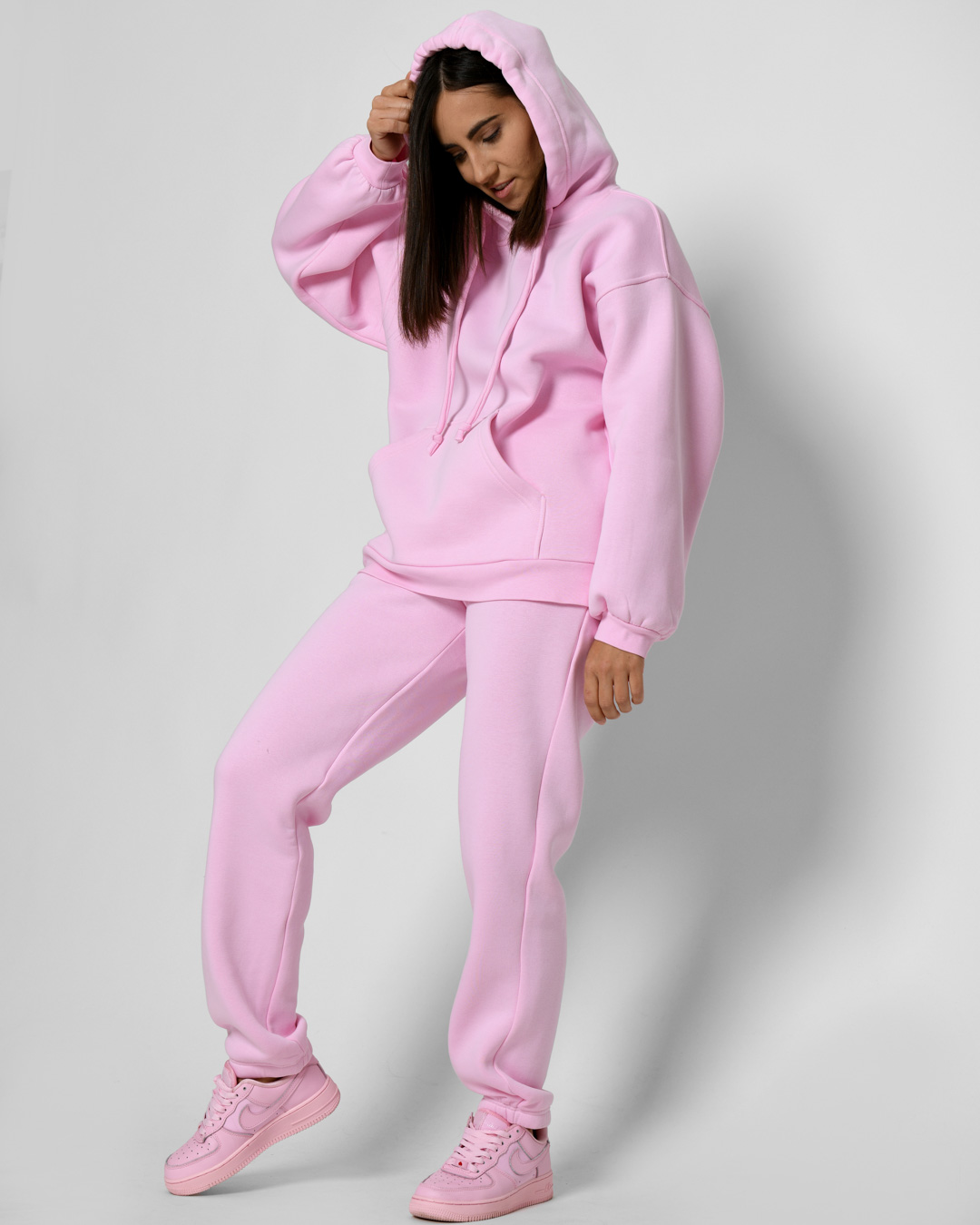 Спортивний костюм на флісі світло-рожевий | 75428