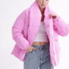 Тепла зимова коротка куртка рожева | 76060 Тепла зимова коротка куртка рожева | 76060