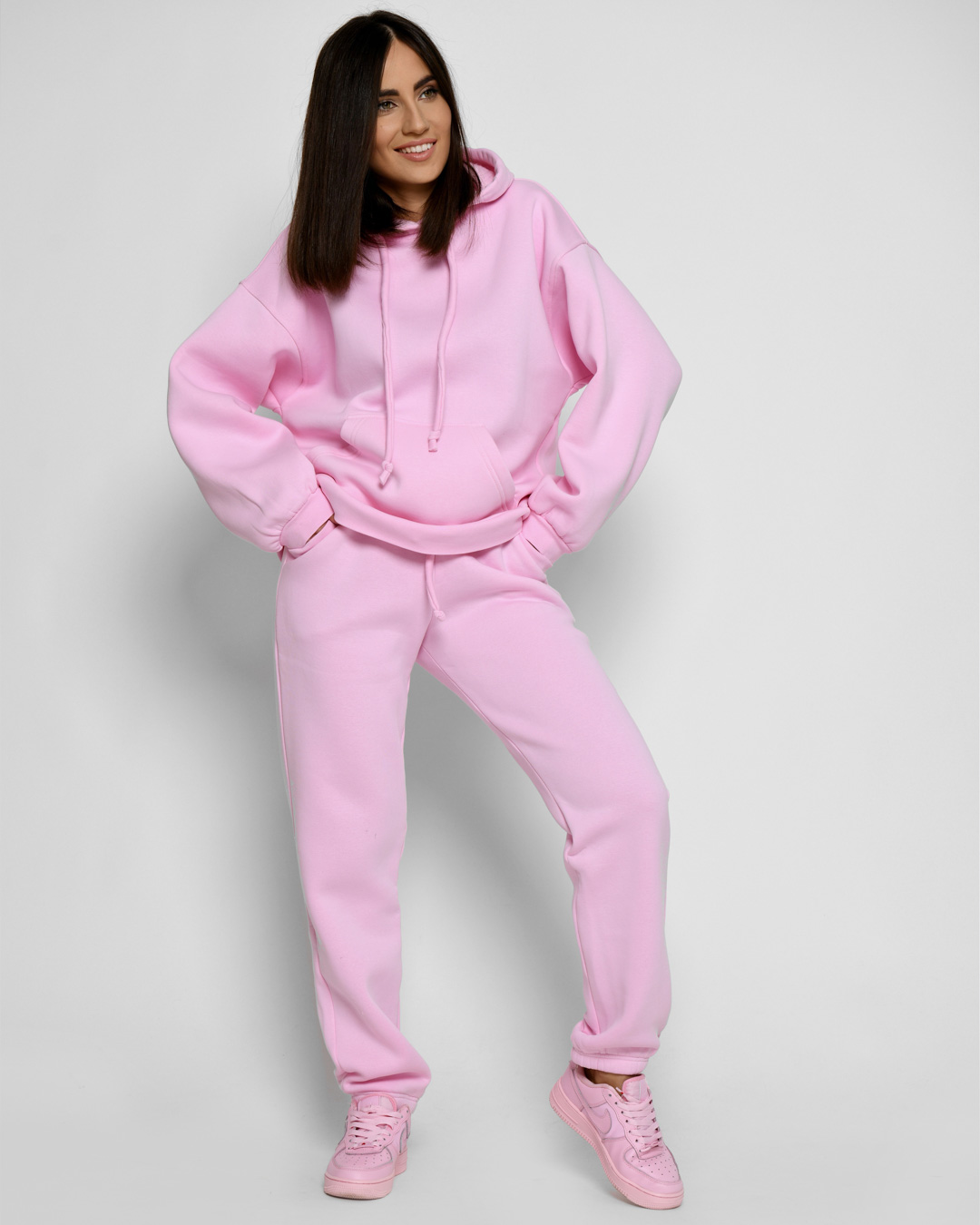 Спортивний костюм на флісі світло-рожевий | 75428