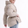 Жіноча зимова коротка куртка бежева | 76010 Жіноча зимова коротка куртка бежева | 76010