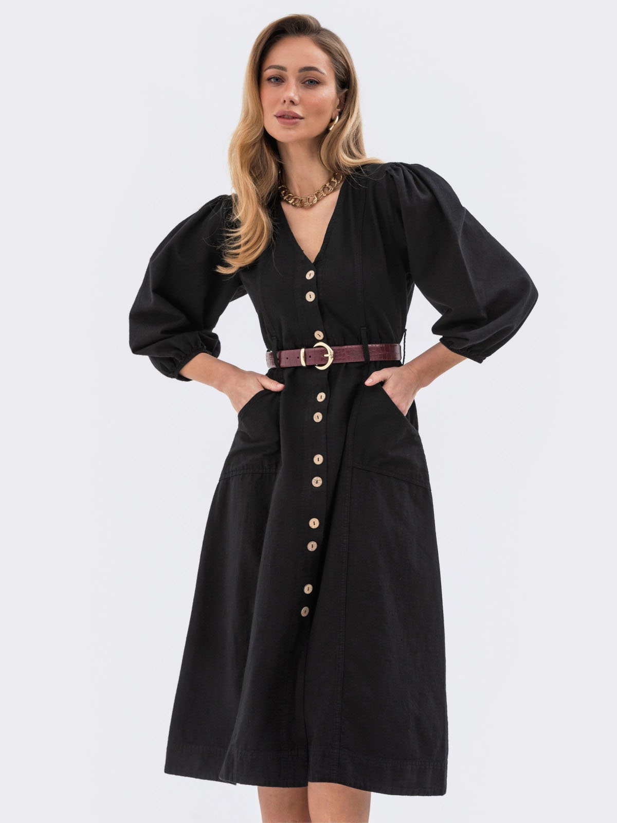 Джинсова сукня чорна А-силуету | 77031 Джинсова сукня чорна А-силуету | 77031