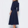 Плаття міді темно-синє на запах | 76813