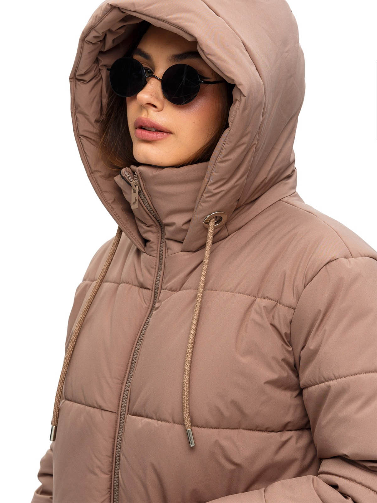 Куртка капучино в стилі оверсайз | 77116 Куртка капучино в стилі оверсайз | 77116