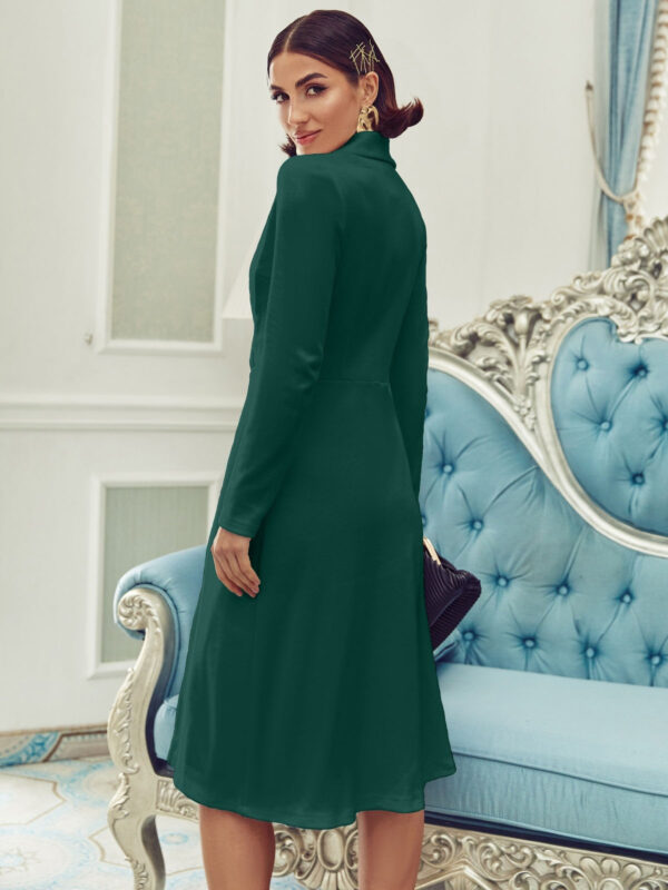 Трикотажна сукня зелена з розрізом | 76767