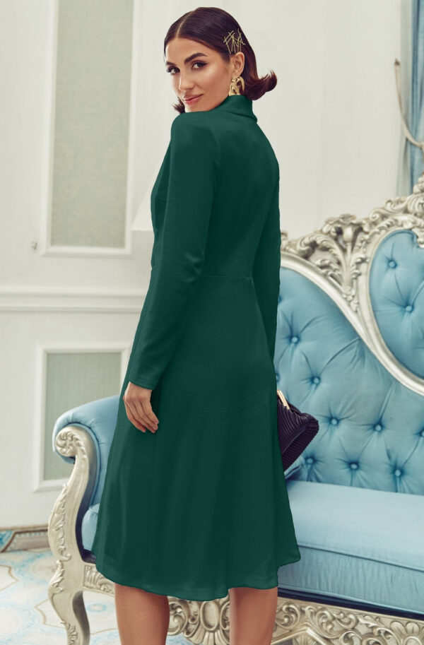 Трикотажна сукня зелена з розрізом | 76767
