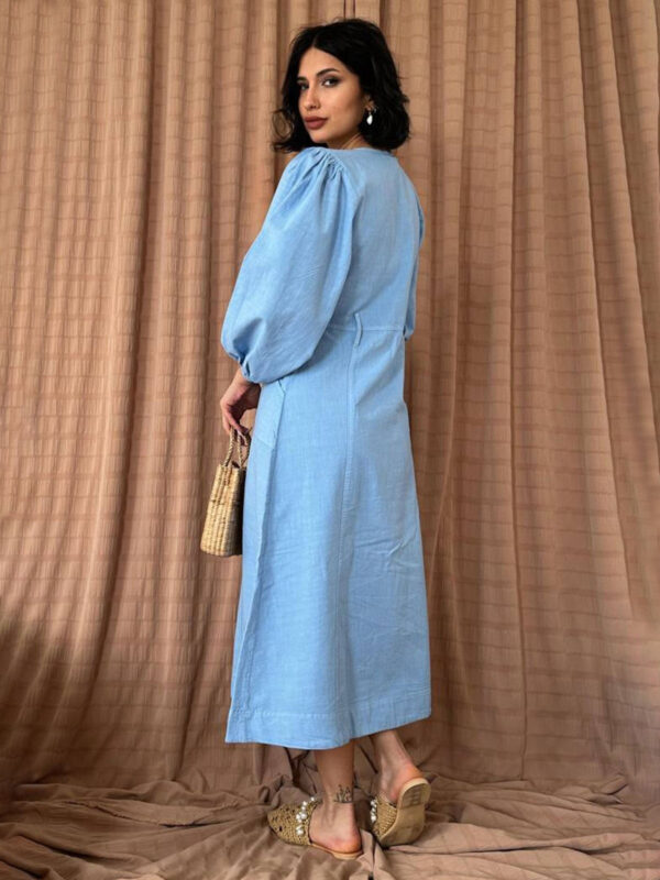 Джинсова сукня блакитна А-силуету | 77040