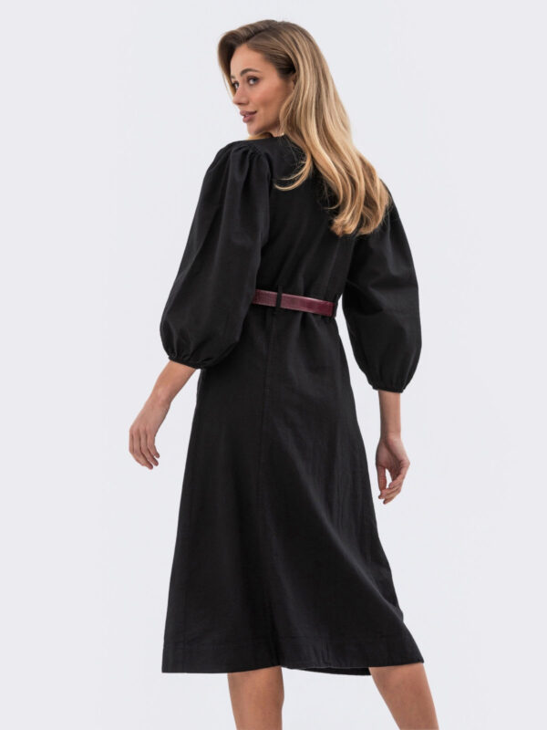 Джинсова сукня чорна А-силуету | 77031