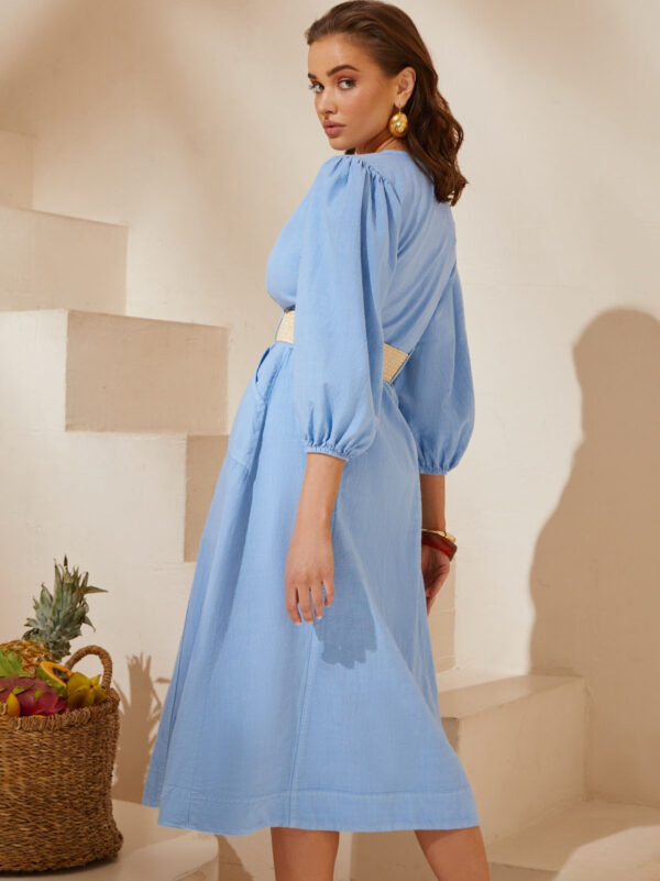Джинсова сукня блакитна А-силуету | 77040