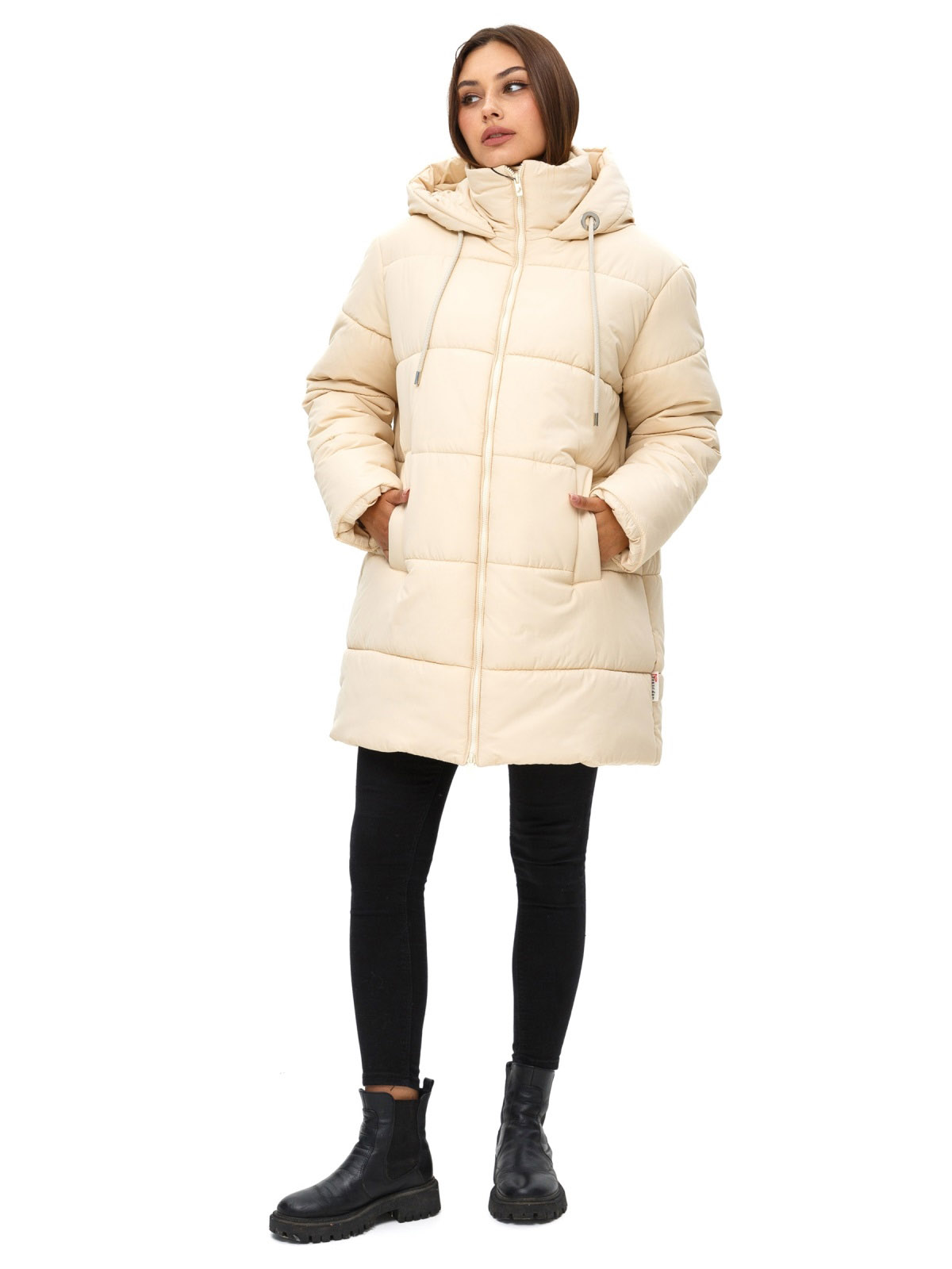 Куртка айворі в стилі оверсайз | 77393