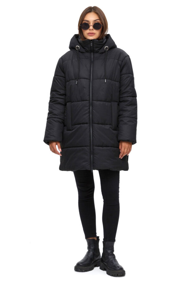 Куртка чорна в стилі оверсайз | 77403