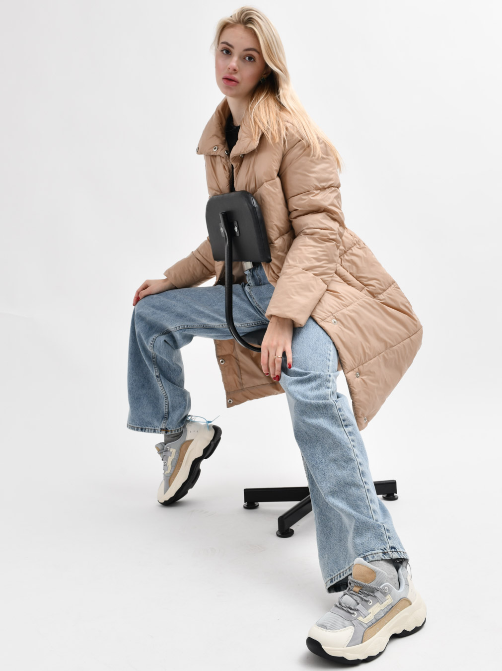 Демісезонна куртка-пальто капучино | 77994 Демісезонна куртка-пальто капучино | 77994