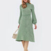 Сукня-кльош світло-зелена дрібної в'язки | 77332 Сукня-кльош світло-зелена дрібної в'язки | 77332