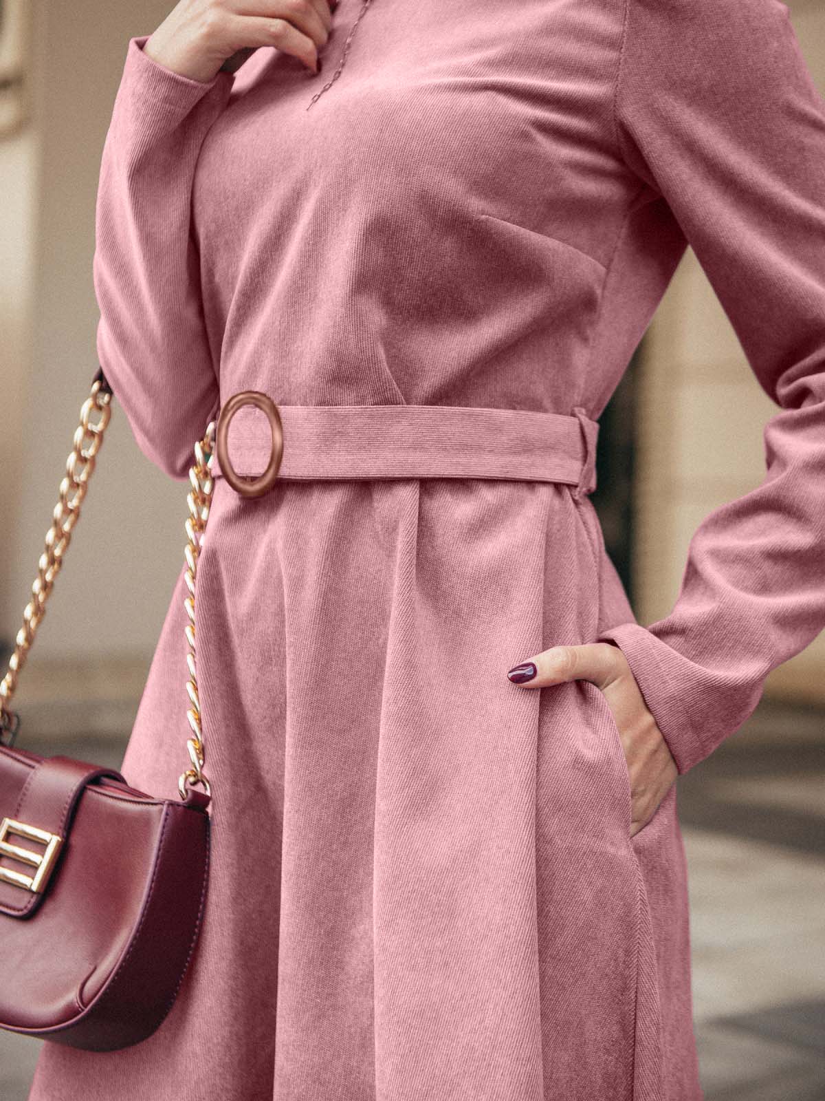 Сукня рожева з мікровельвету | 77746 Сукня рожева з мікровельвету | 77746