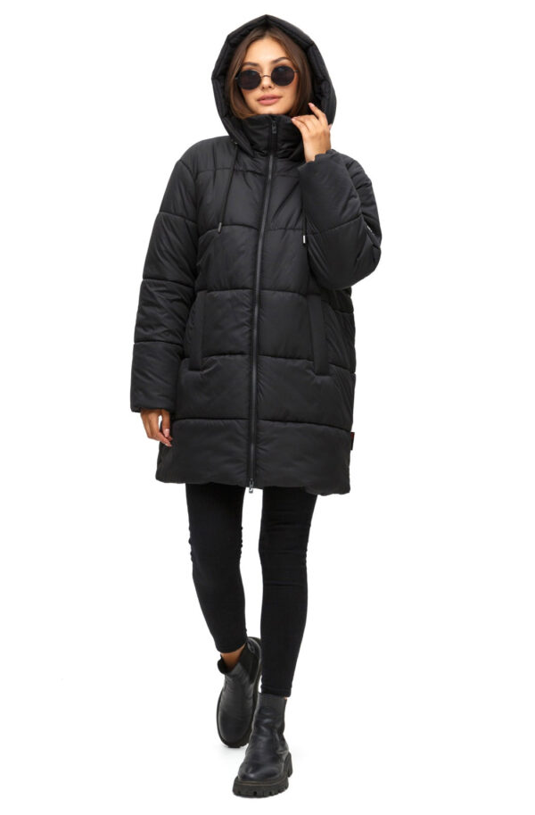 Куртка чорна в стилі оверсайз | 77403