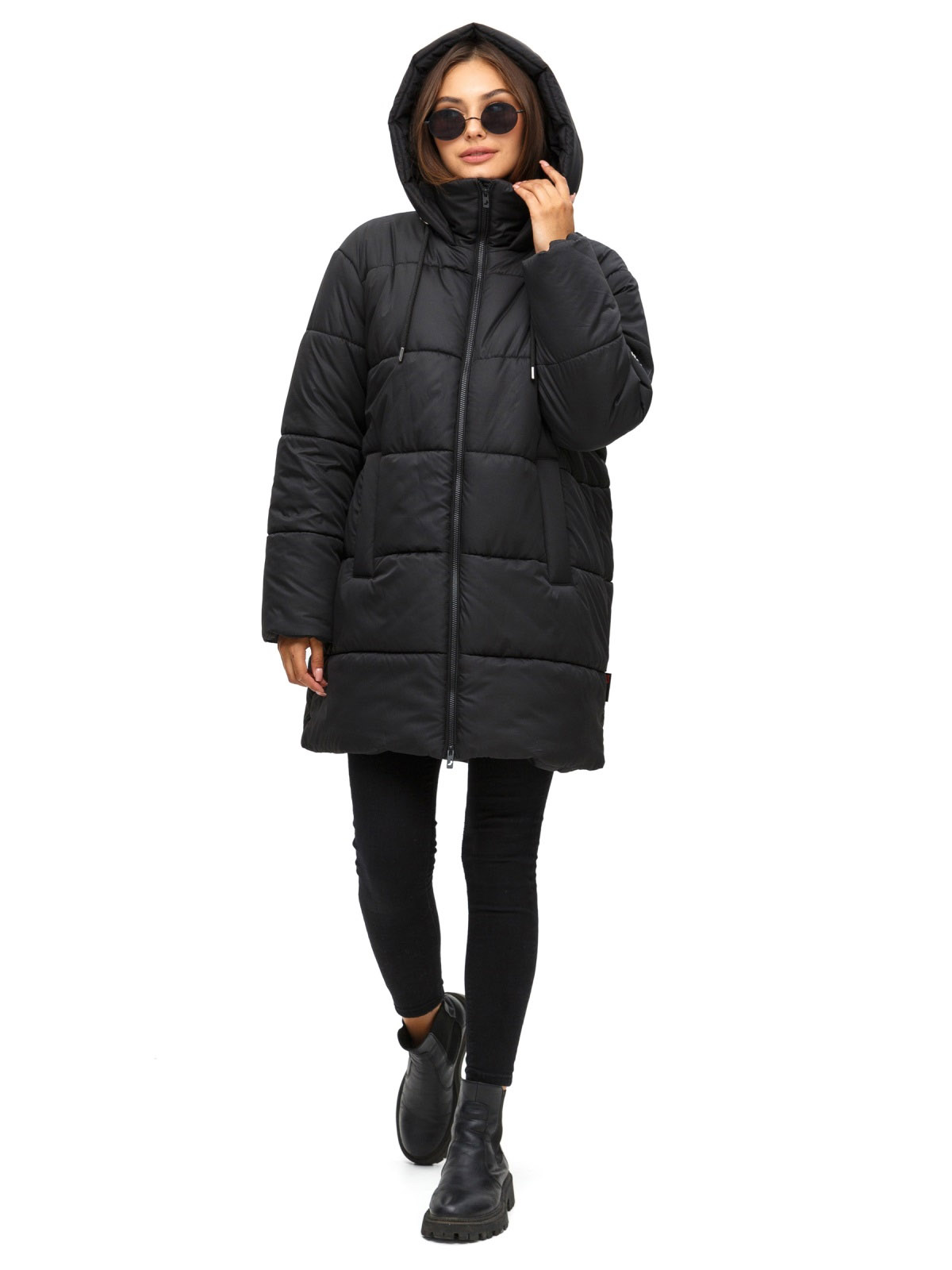 Куртка чорна в стилі оверсайз | 77403 Куртка чорна в стилі оверсайз | 77403