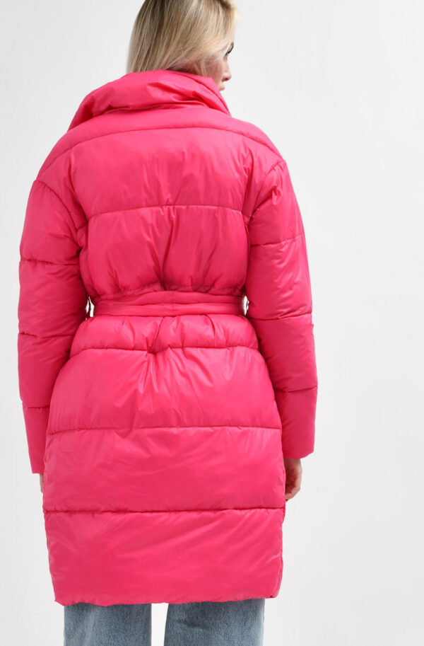 Демісезонна куртка-пальто малинова | 78005
