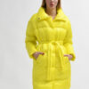 Демісезонна стьобана куртка-пальто лимонна Демісезонна стьобана куртка-пальто лимонна