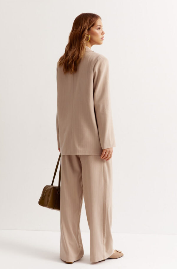 Костюм-двійка бежевий у дрібну смужку | 77304