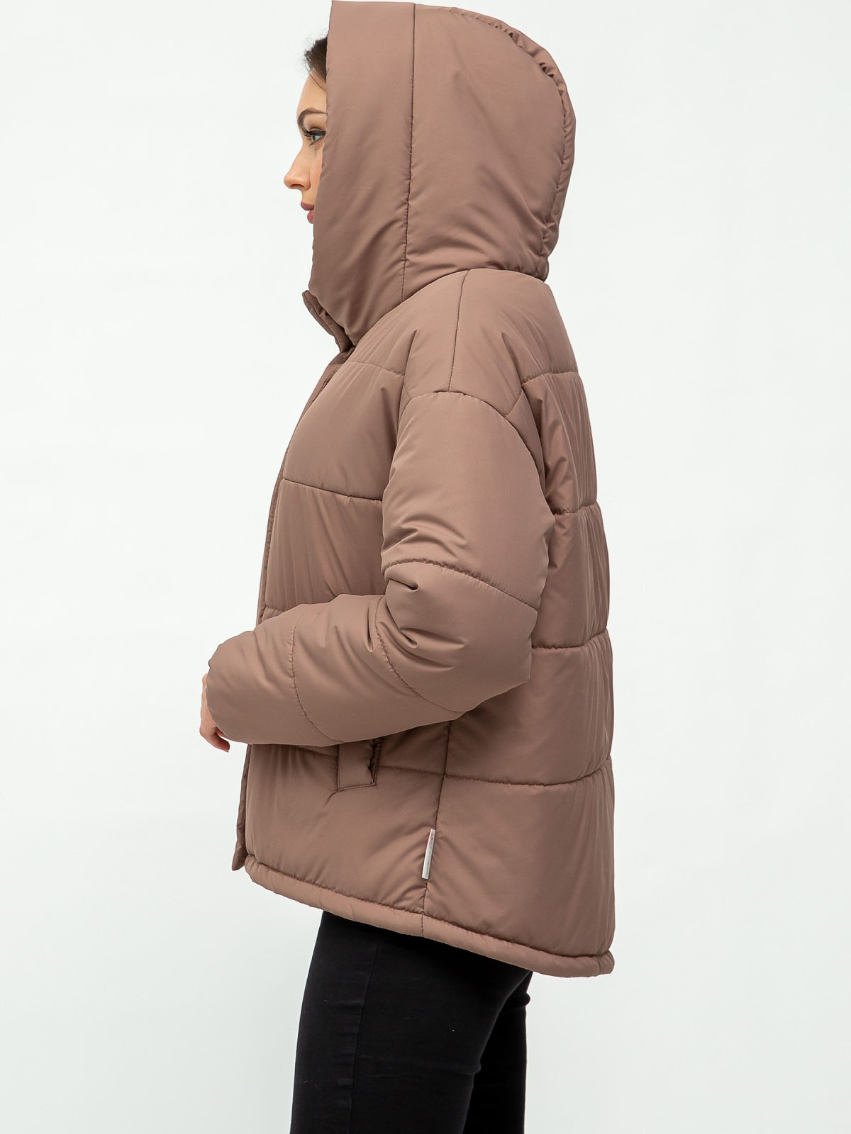 Демісезонна куртка з капюшоном бежева | 77905