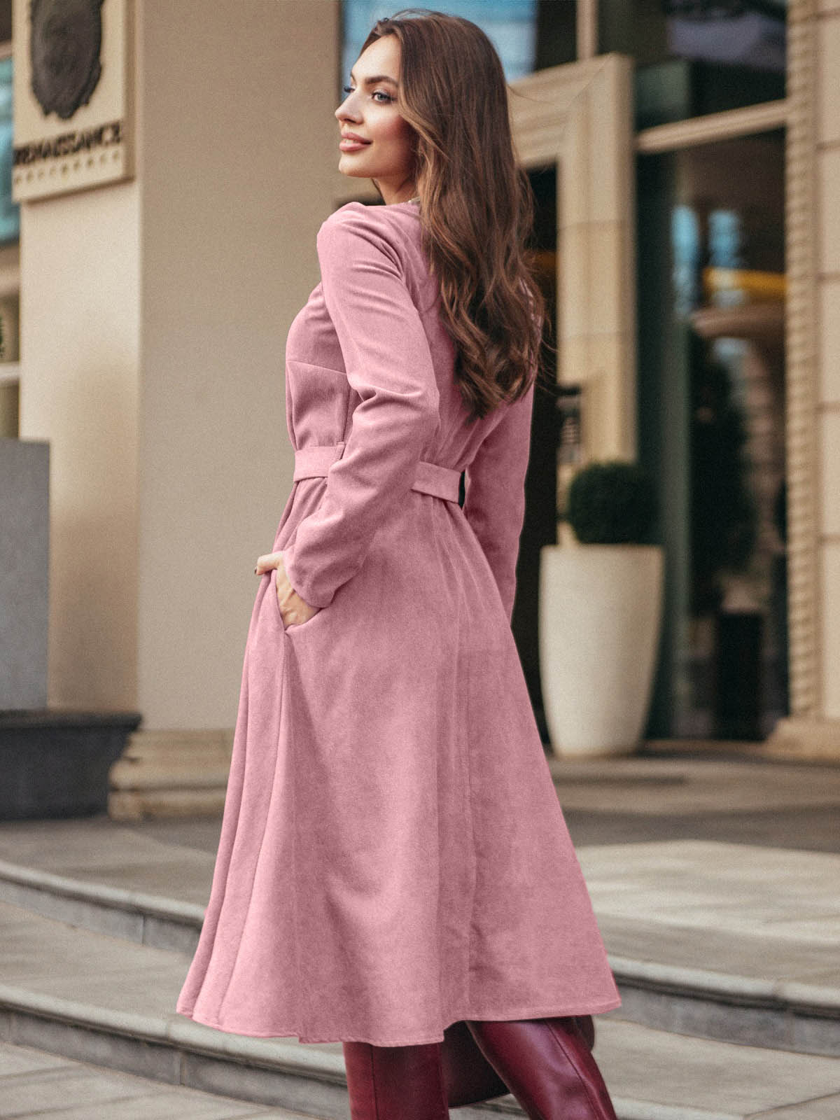 Сукня рожева з мікровельвету | 77746 Сукня рожева з мікровельвету | 77746