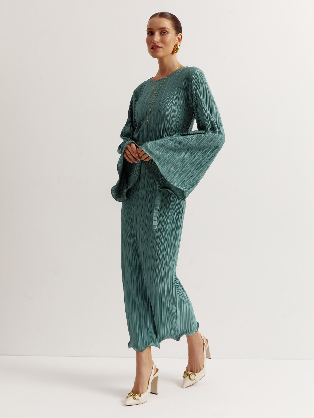 Вечірня сукня максі м'ятного кольору | 77459