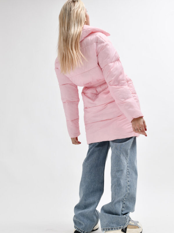Демісезонна куртка-пальто світло-рожева | 78019
