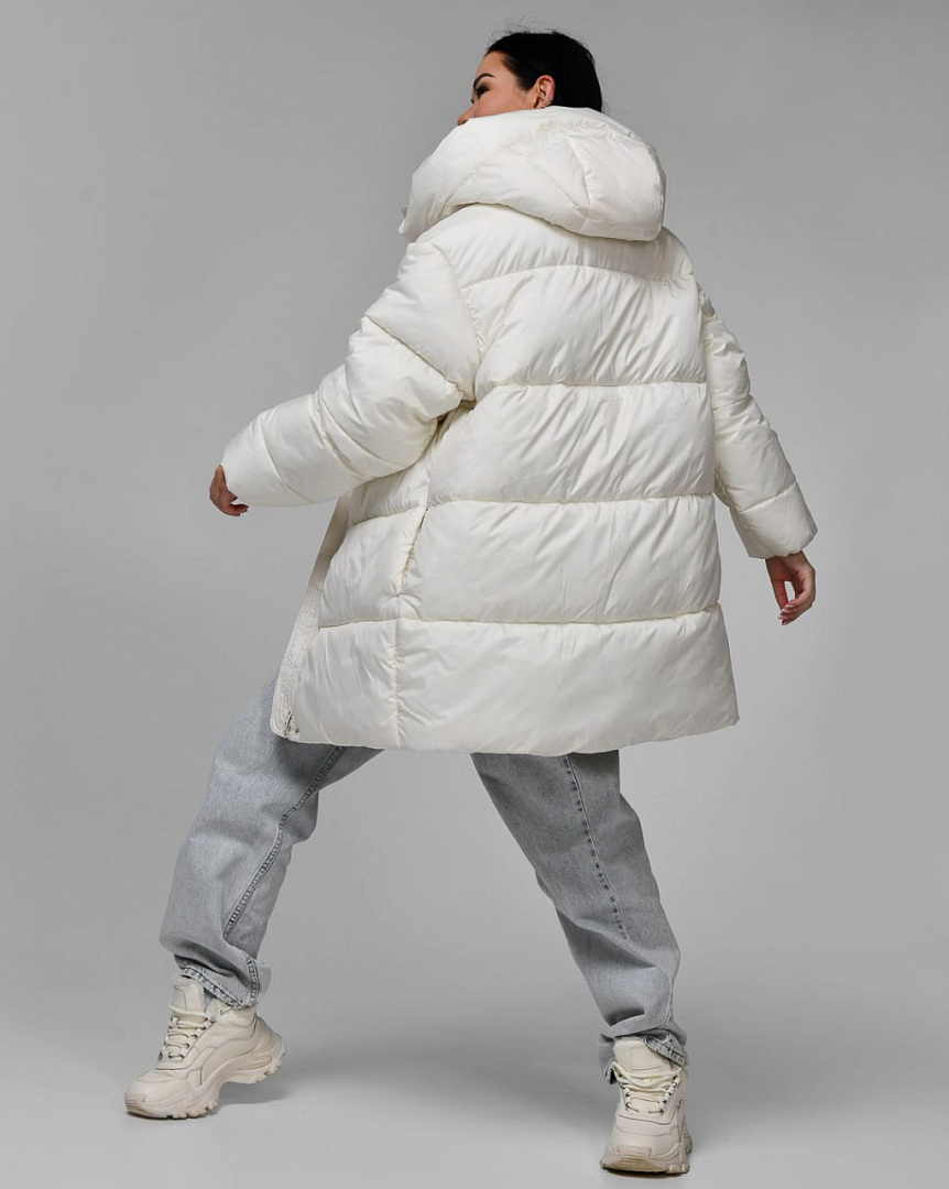 Зимова куртка з капюшоном молочна | 78044 Зимова куртка з капюшоном молочна | 78044